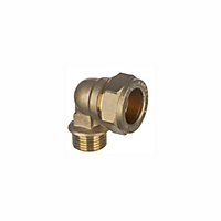 Easi Plumb Brass Compression Fittings Compression 90° Reducing Knuckle Pipe elbow (Dia)14.7mm (Dia)21mm 14.7mm