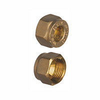 Easi Plumb Brass Compression Nut (Dia)10mm, Pack of 5