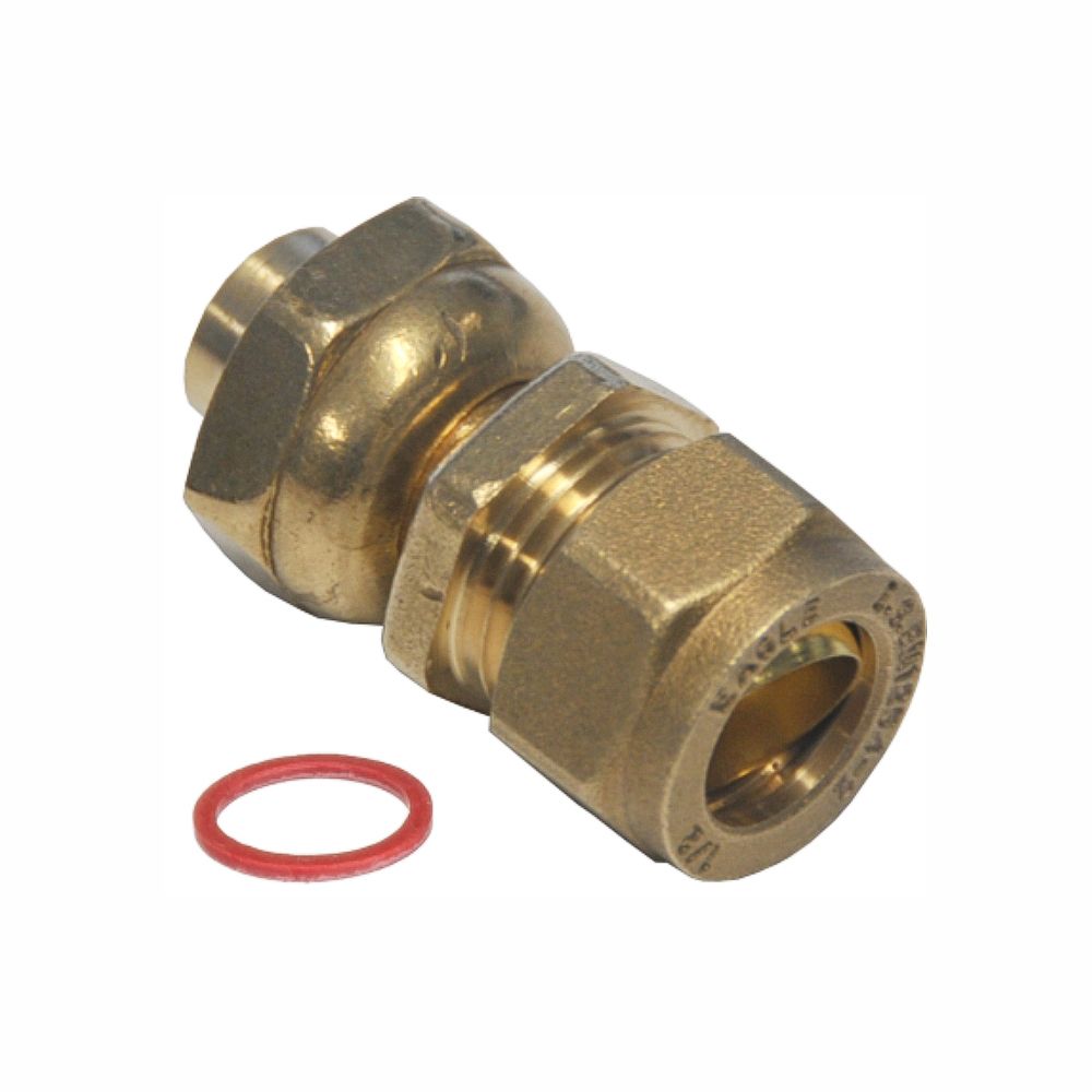 Easi Plumb Brass Fittings Bronze Female Angled Equal Coupler (Dia)14.7mm (L)20mm ½"