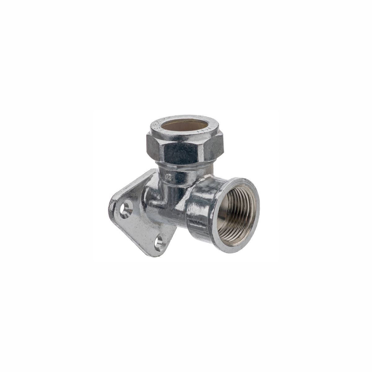 Easi Plumb Brass Fittings Compression Female Straight Brass Coupler Silver chrome effect ½" (D)14.7mm