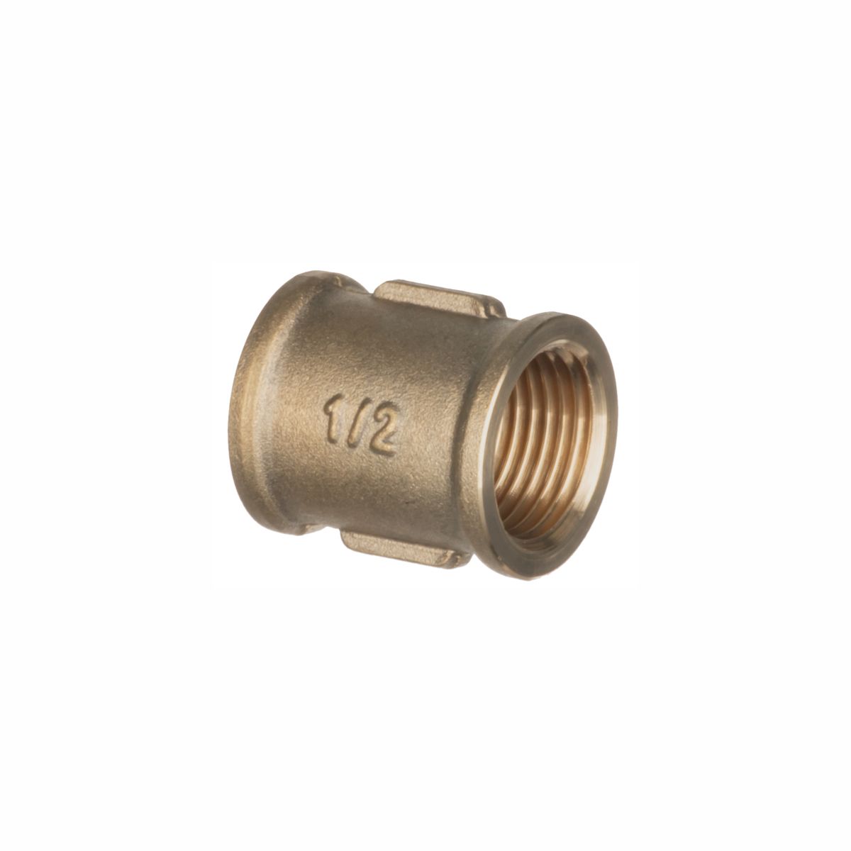 Easi Plumb Brass Fittings Compression Female Straight Brass Coupler Yellow ¾"