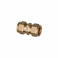 Easi Plumb Brass Fittings Compression Straight Equal Coupler (Dia)15mm