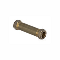 Easi Plumb Brass Fittings Compression Straight Equal Repair coupler (Dia)14.7mm