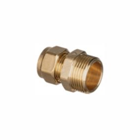 Easi Plumb Brass Fittings Compression Straight Reducing Coupler (Dia)21mm (Dia)14.7mm 19.05mm