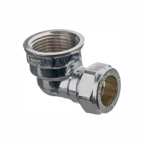 Easi Plumb Brass Fittings Female Compression Angled Equal Coupler (Dia)14.7mm x ½" 14.7mm