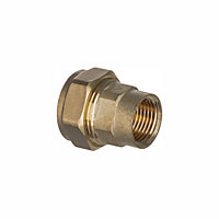 Easi Plumb Brass Fittings Female Compression Straight Reducing Coupler (Dia)14.7mm x ¾" 19.05mm