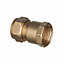 Easi Plumb Brass Fittings Female Compression Straight Reducing Coupler (Dia)15mm x ½"