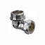 Easi Plumb Brass Fittings Male Compression Angled Equal Coupler (Dia)21mm x ¾"
