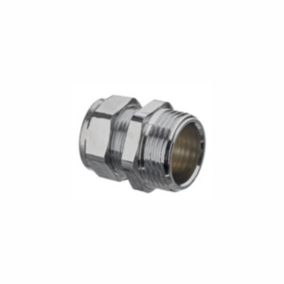 Easi Plumb Brass Fittings Male Compression Straight Equal Coupler (Dia)14.7mm x ½" 14.7mm
