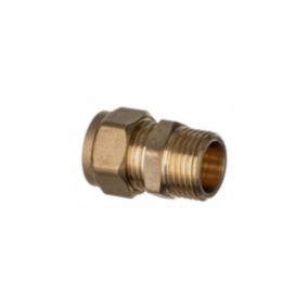 Easi Plumb Brass Fittings Male Compression Straight Equal Coupler (Dia)19.05mm x ¾"