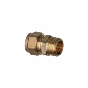 Easi Plumb Brass Fittings Male Compression Straight Reducing Coupler (Dia)15mm x ½" 15mm