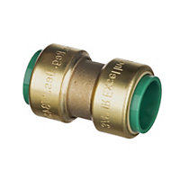 Easi Plumb Brass Fittings Push-fit Straight Equal Coupler (Dia)12.7mm