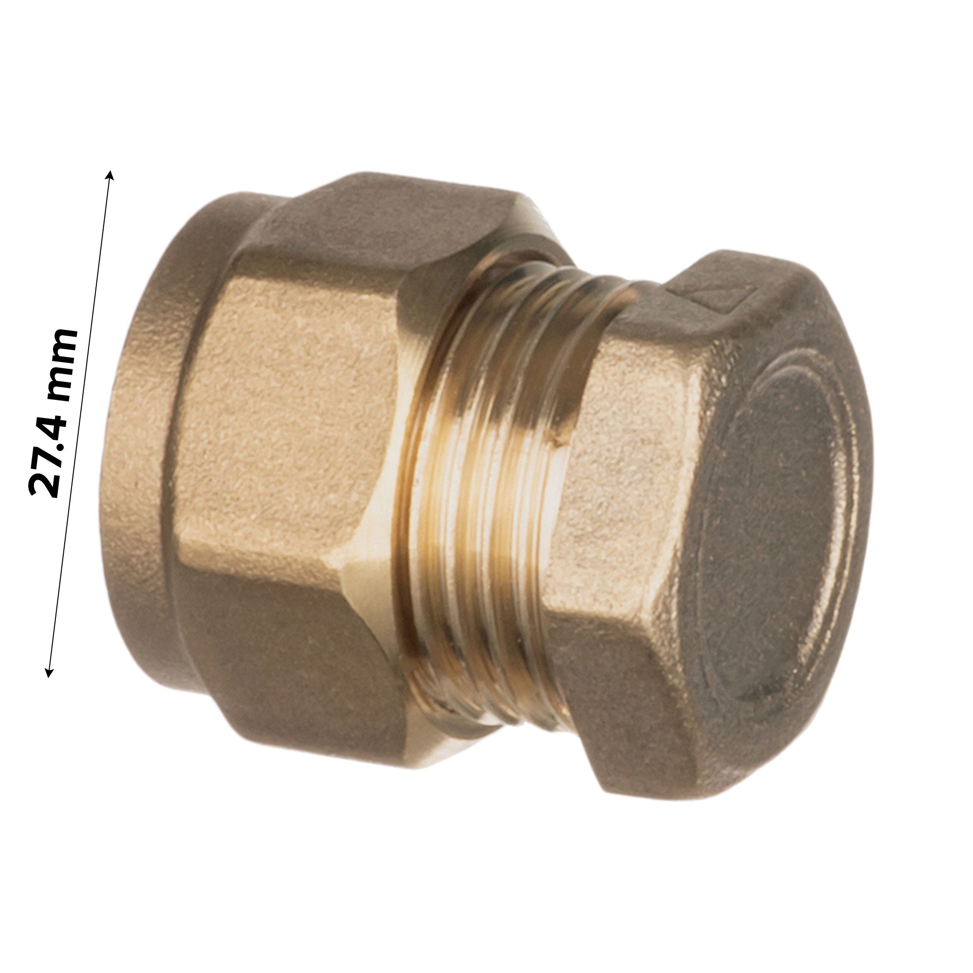 Easi Plumb Brass Round Compression Stop end (Dia)27.4mm 1"