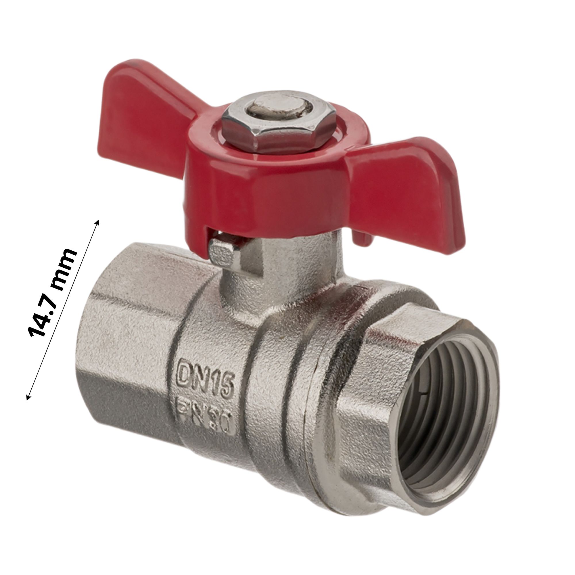 Easi Plumb British standard pipe parallel (BSPP) female Ball Valve EP12FFBVB (Dia)½" ½"
