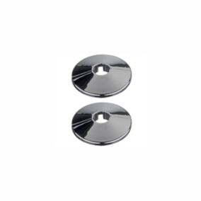 Easi Plumb Chrome effect Pipe hole cover (Dia)13mm, Pack of 2