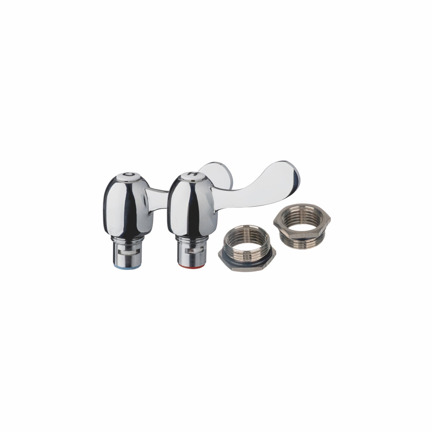 Easi Plumb Chrome effect Zamak ¾" Lever Tap handle, Pair of 2