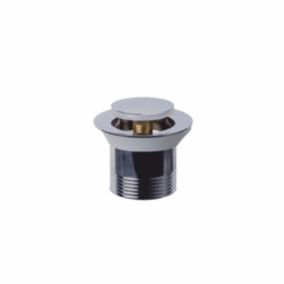 Easi Plumb Chrome-plated Silver Chrome effect Slotted Clicker Basin Waste & plug (Dia)1¼"