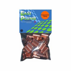 Easi Plumb ½" Copper Compression Pipe insert (Dia)14.7mm, Pack of 50