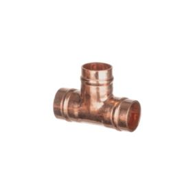Easi Plumb Copper Solder ring Equal Tee (Dia) 10mm x 8mm x 10mm