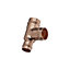 Easi Plumb Copper Solder ring Reducing Tee (Dia) 27.4mm x 14.7mm x 27.4mm