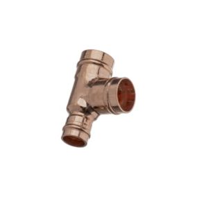 Easi Plumb Copper Solder ring Reducing Tee (Dia) 27.4mm x 21mm x 27.4mm