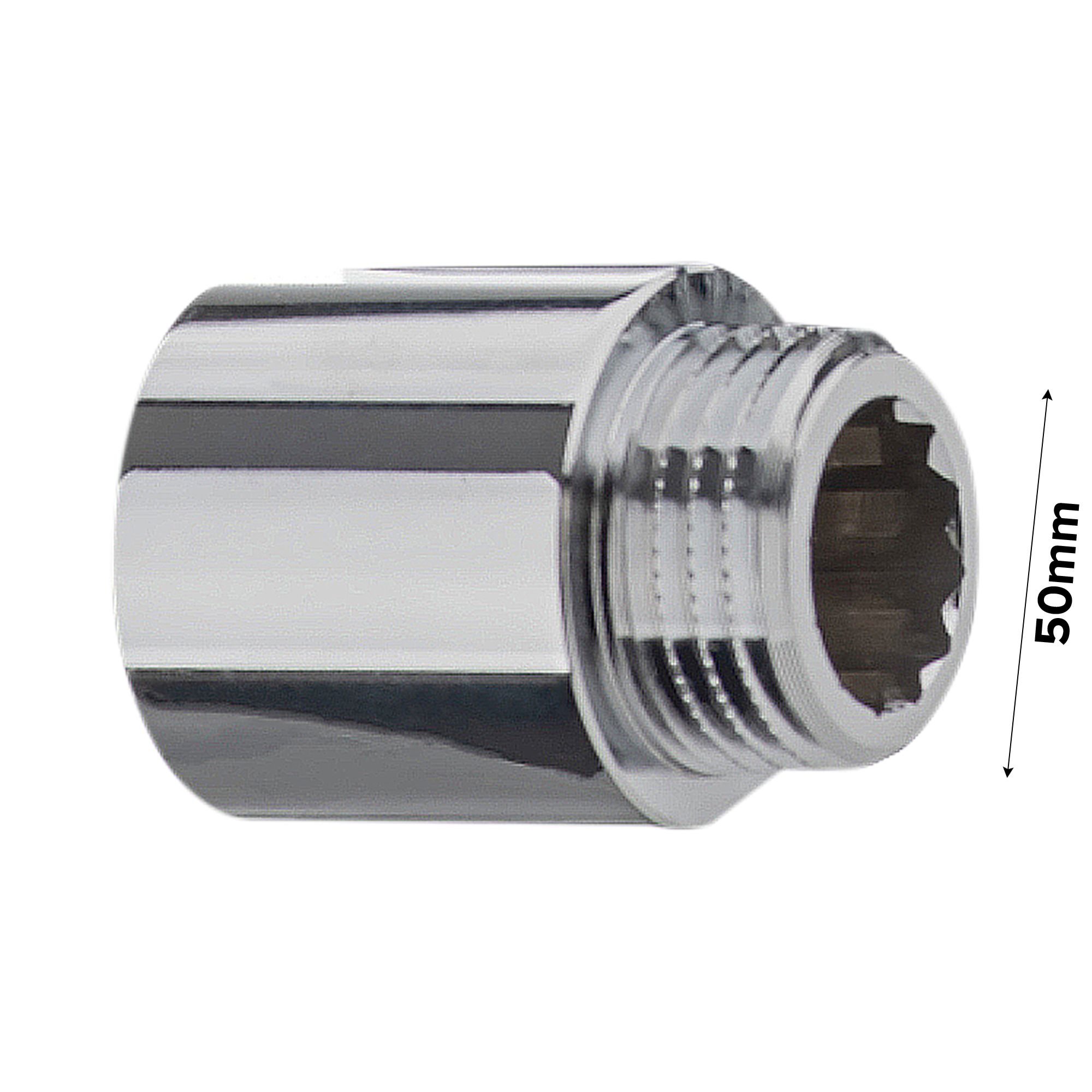 Easi Plumb EP1250EP Chrome effect Non-adjustable Round 180° Coupler