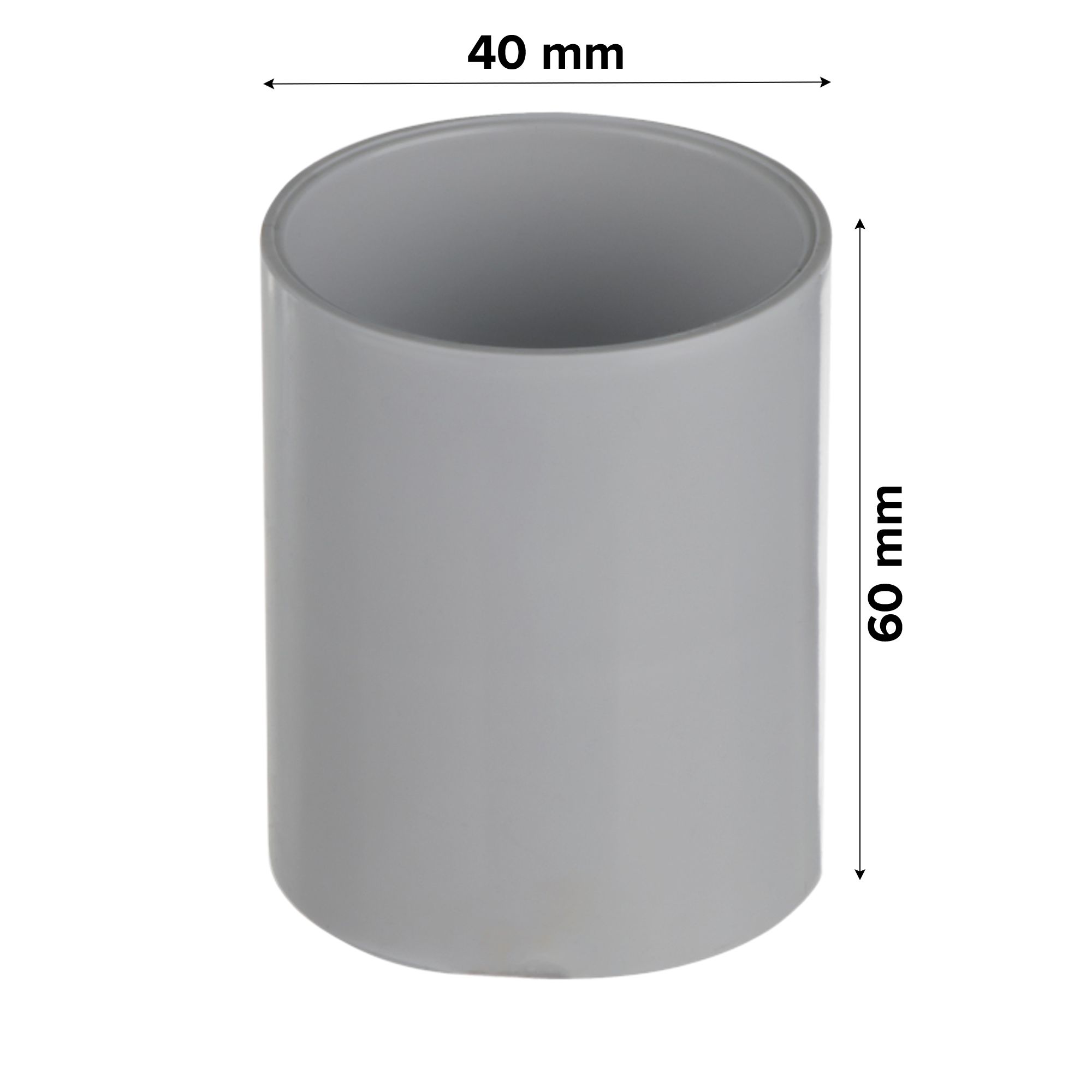 Easi Plumb EP40CW1 White Solvent weld Non-adjustable Round 180° Waste pipe Coupler (Dia)40mm