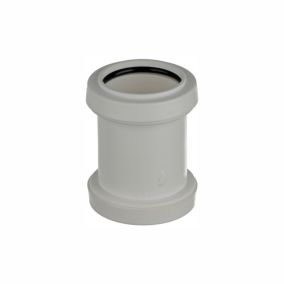 Easi Plumb EPF1121 White Push-fit Non-adjustable Round 180° Waste pipe Coupler (Dia)40mm