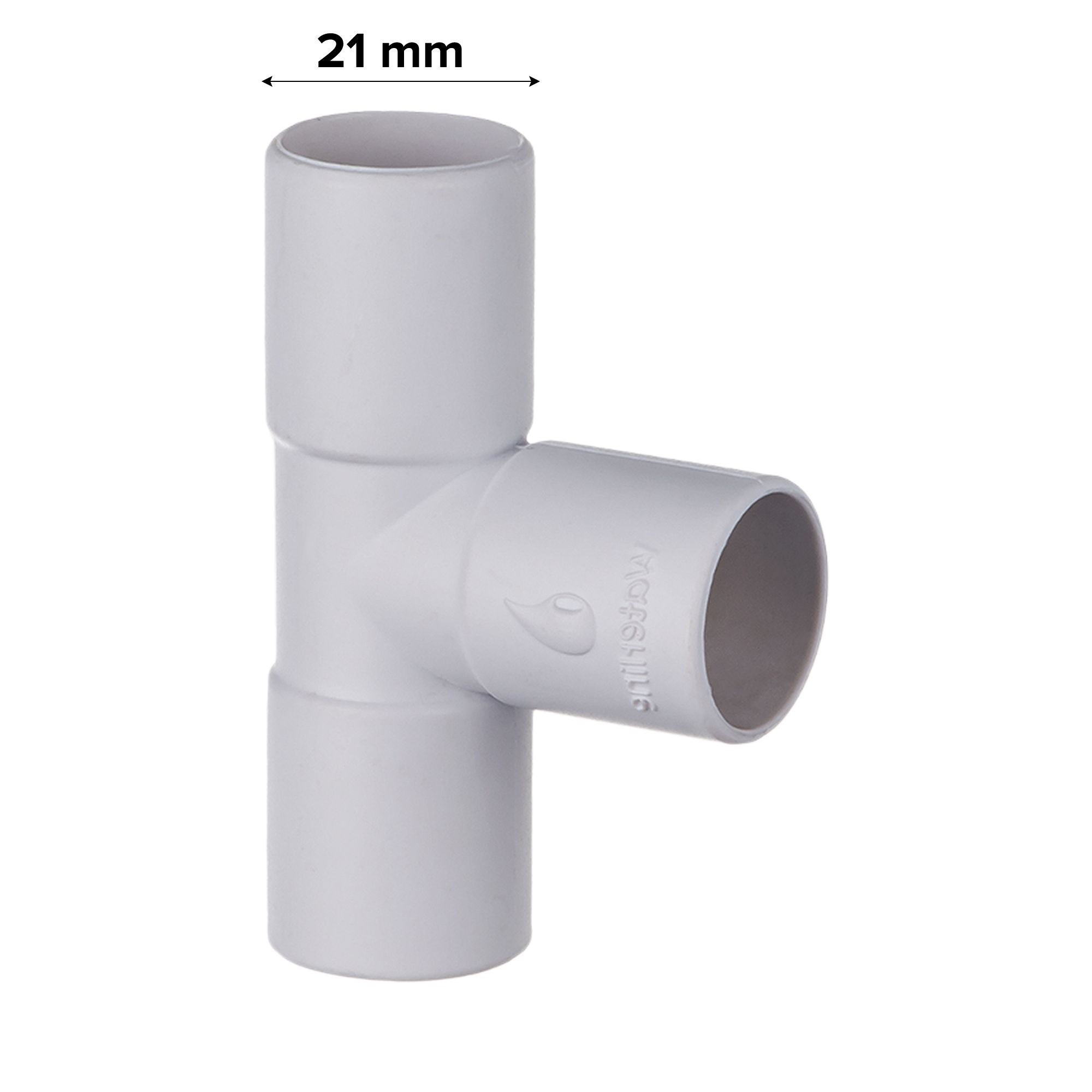 Easi Plumb EPOF24 White Equal Pipe tee (Dia)21mm x 21mm x 21mm