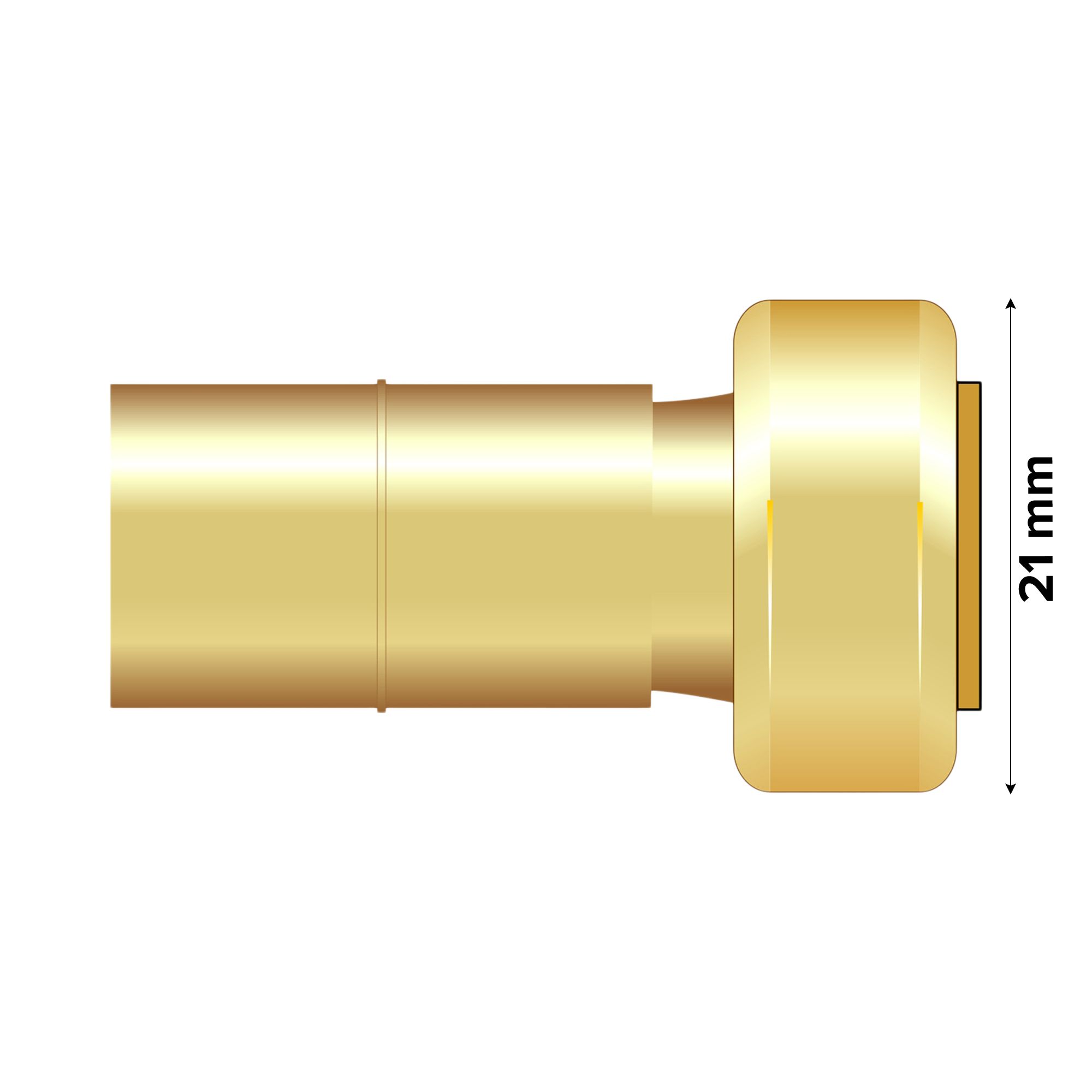 Easi Plumb EPP483412 Push-fit Straight Pipe fitting reducer (Dia)21mm x 14.7mm