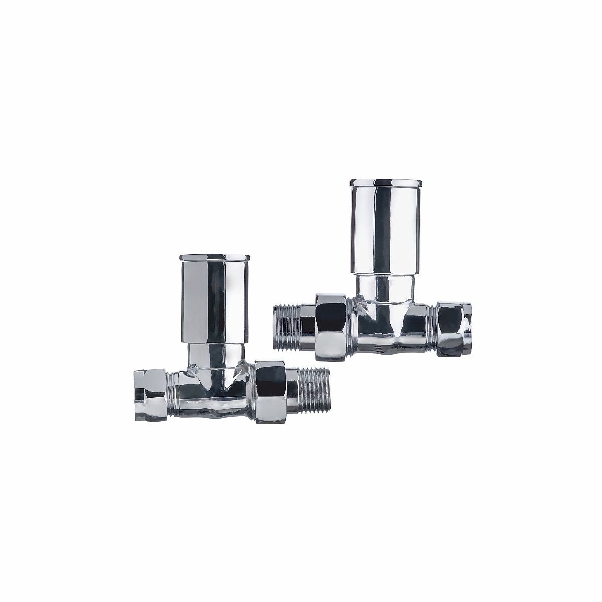 Easi Plumb EPRV100SP Gloss Straight Manual Towel warmer valve (Dia)14.7mm, Pack of 1