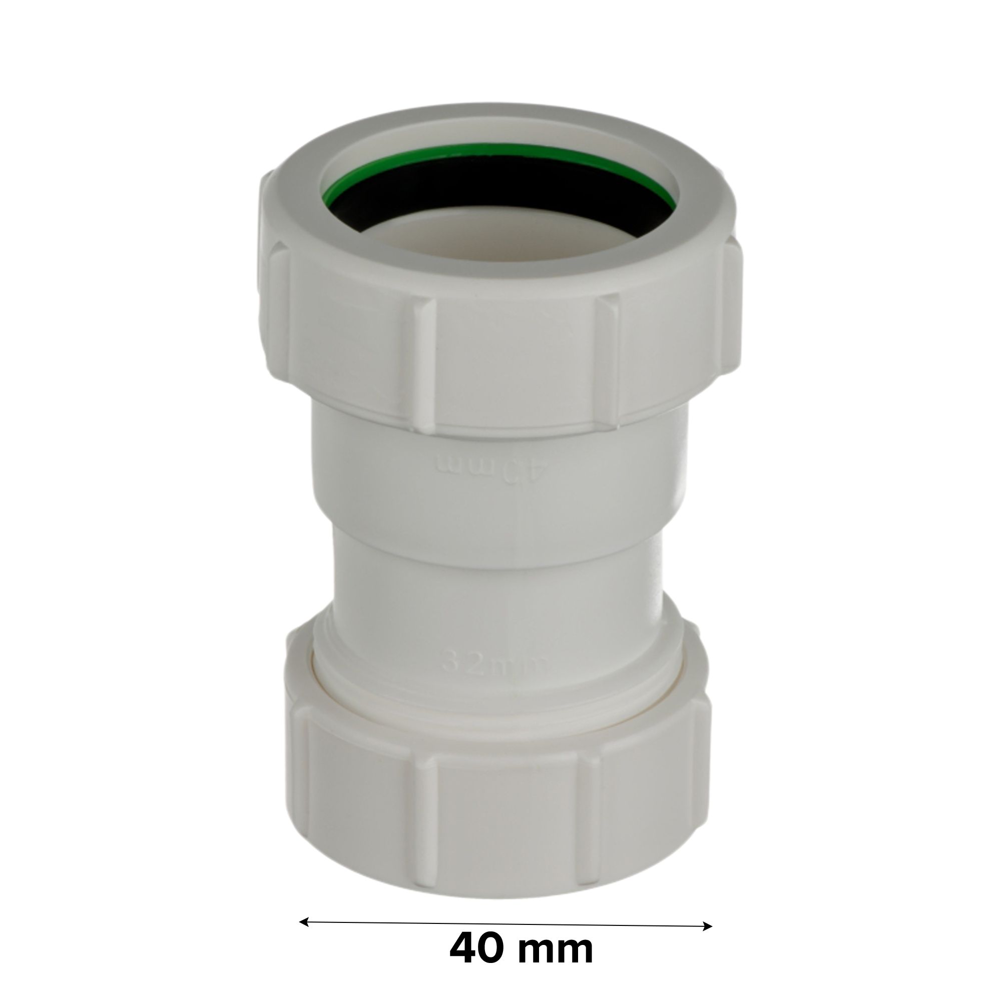 Easi Plumb EPU112R Compression Straight Pipe fitting reducer (Dia)40mm x 32mm