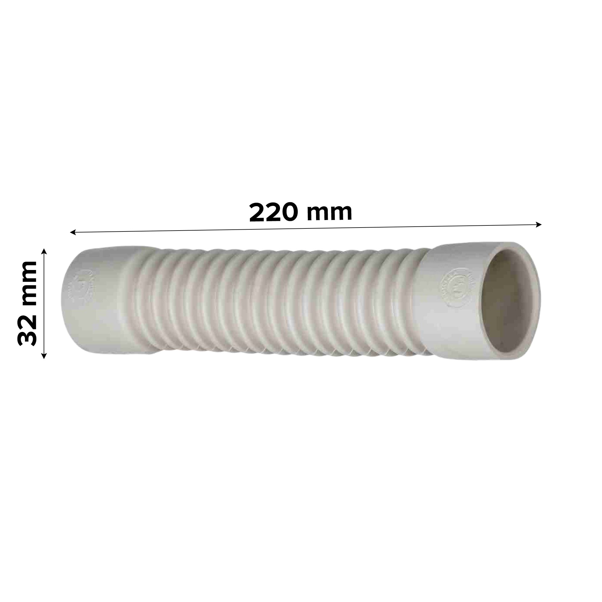 Easi Plumb EPWIRQ8 White Solvent weld Non-adjustable Round 180° Waste pipe Coupler (Dia)32mm