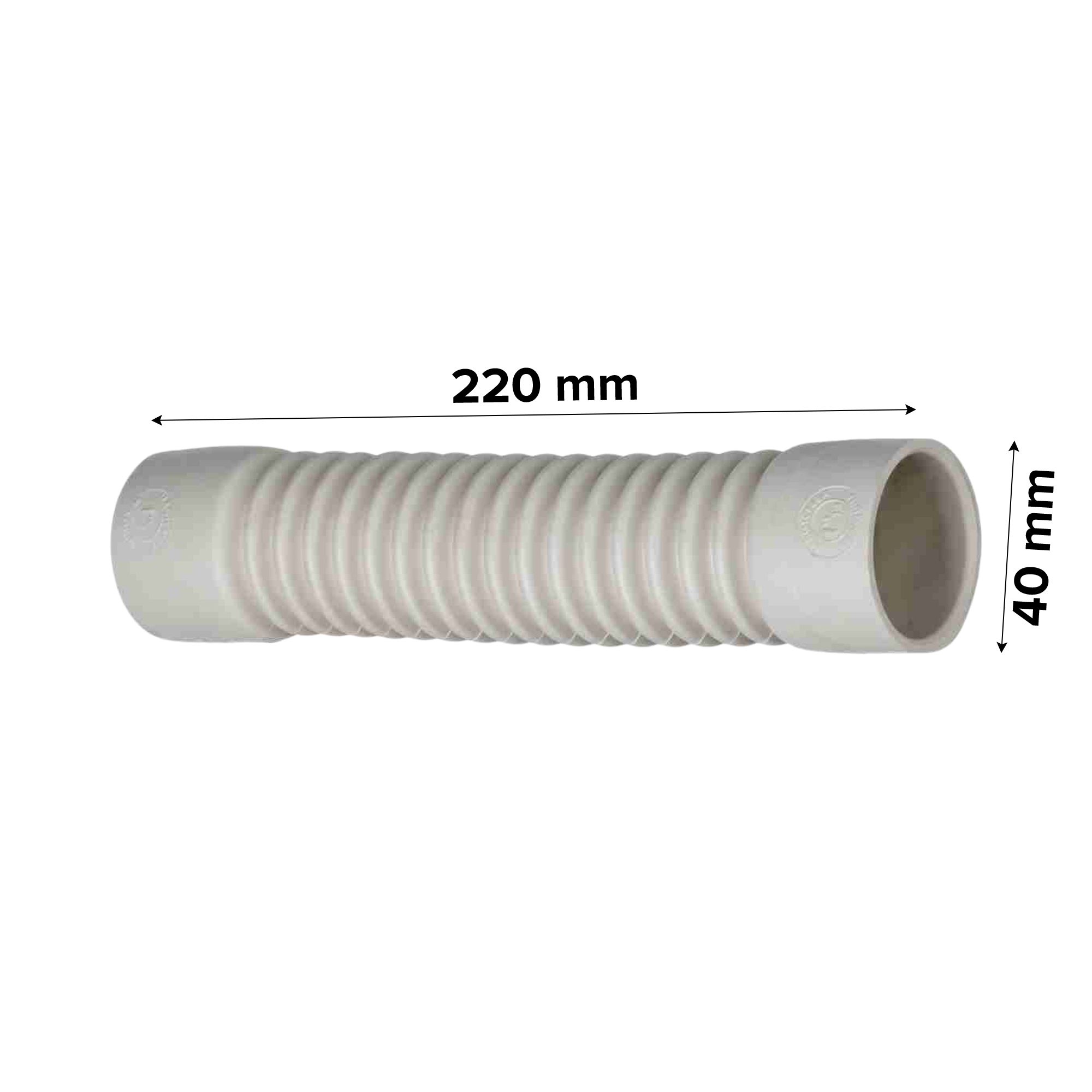 Easi Plumb EPWIRQ9 White Solvent weld Non-adjustable Round 180° Waste pipe Coupler (Dia)40mm