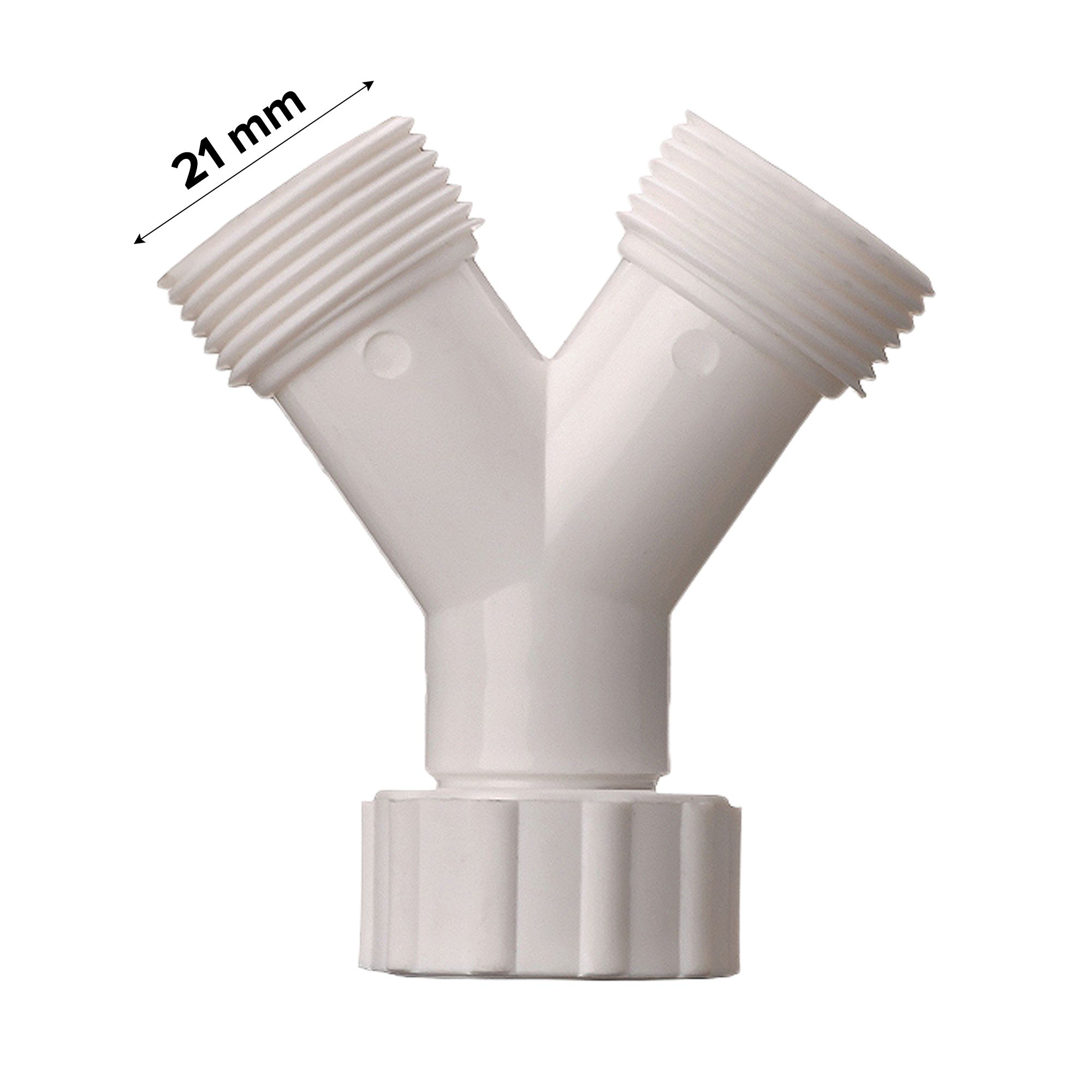 Easi Plumb EPWMYP White Threaded Equal Washing machine Y piece (Dia)21mm x 21mm x 21mm