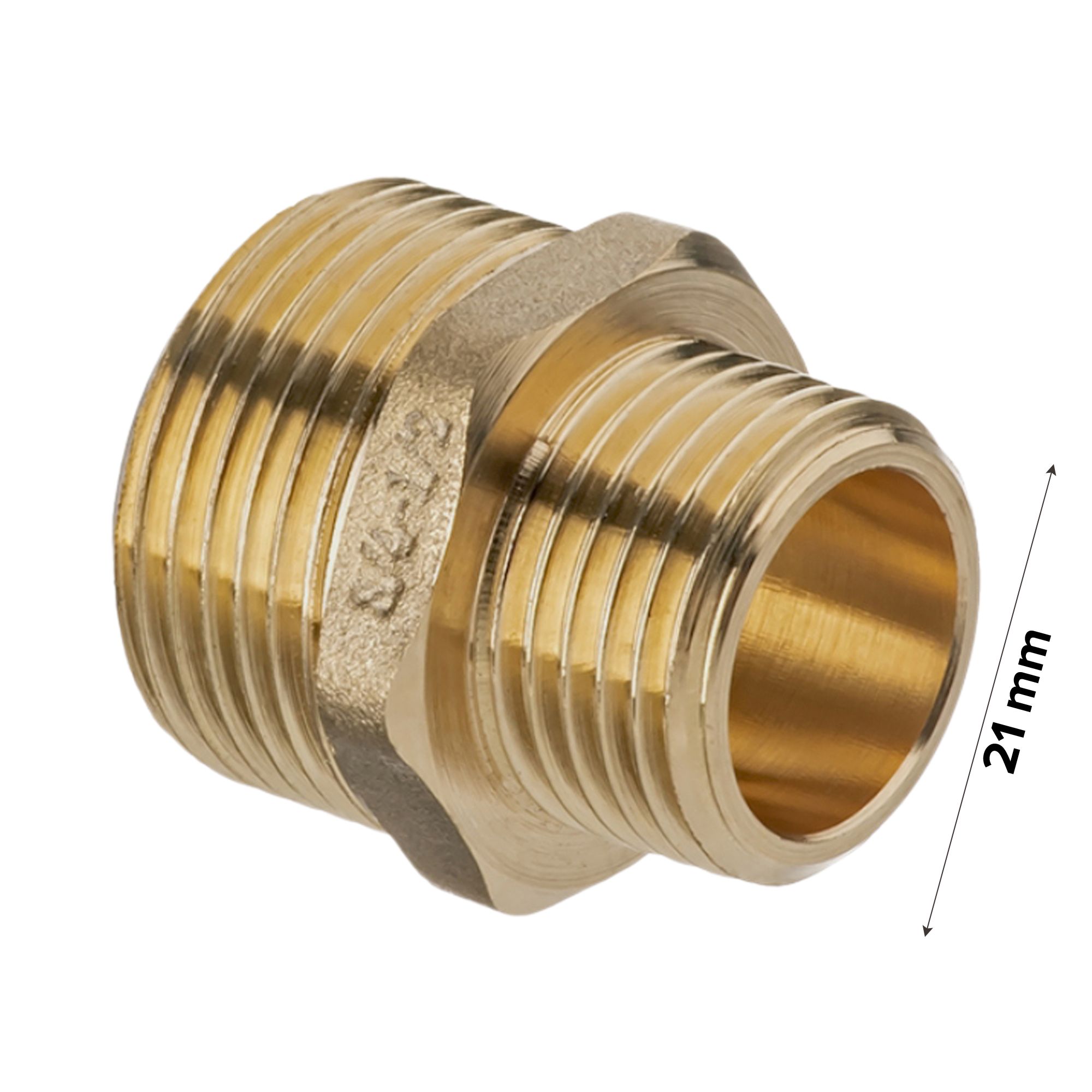 Easi Plumb Hexagonal Gas fitting nipple (Dia)½" x ¾"