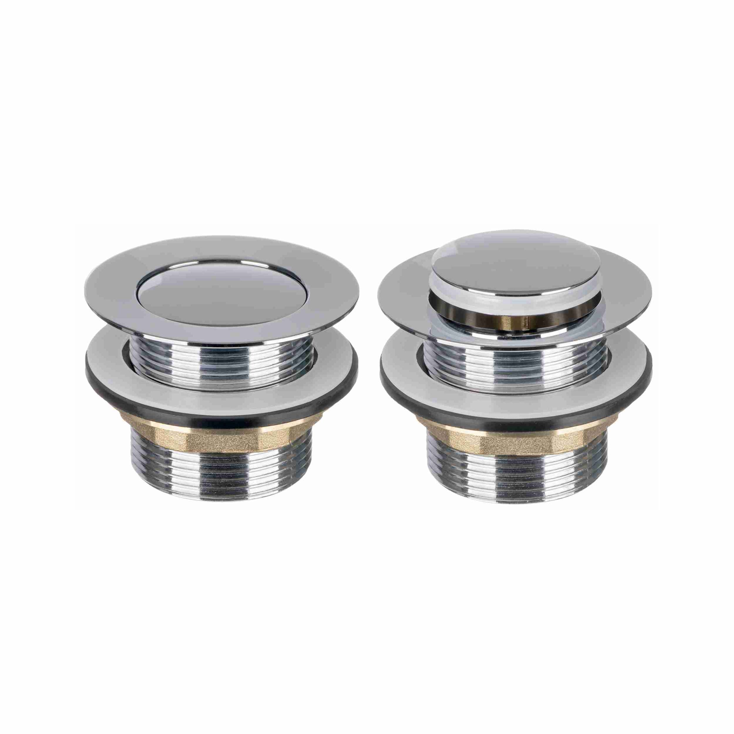 Easi Plumb Plumbing Parts & Accessories Chrome effect Brass 100mm Click clack Unslotted Waste (Dia)38.1mm