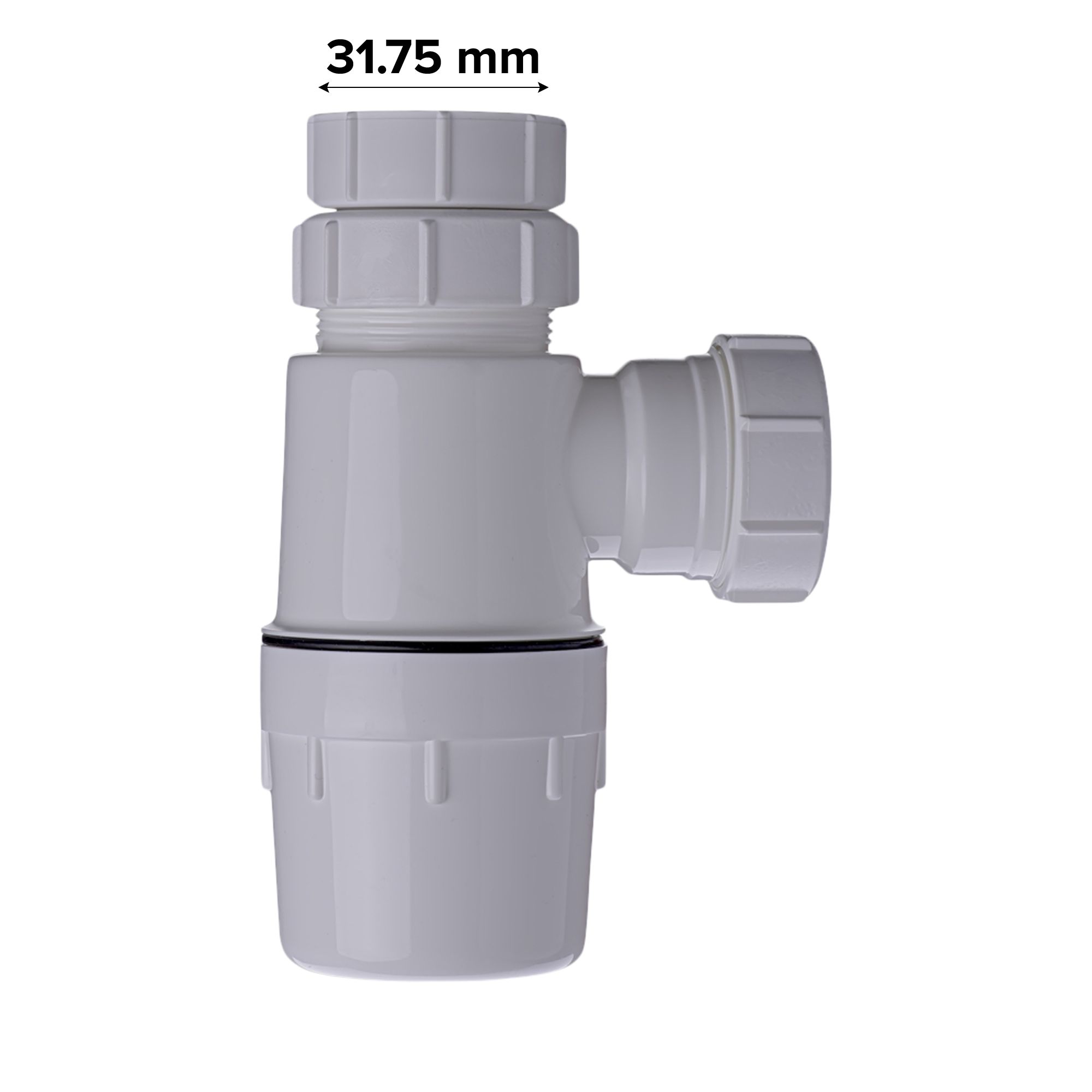 Easi Plumb Round Non-adjustable height Bottle Sink & basin Trap 1¼"