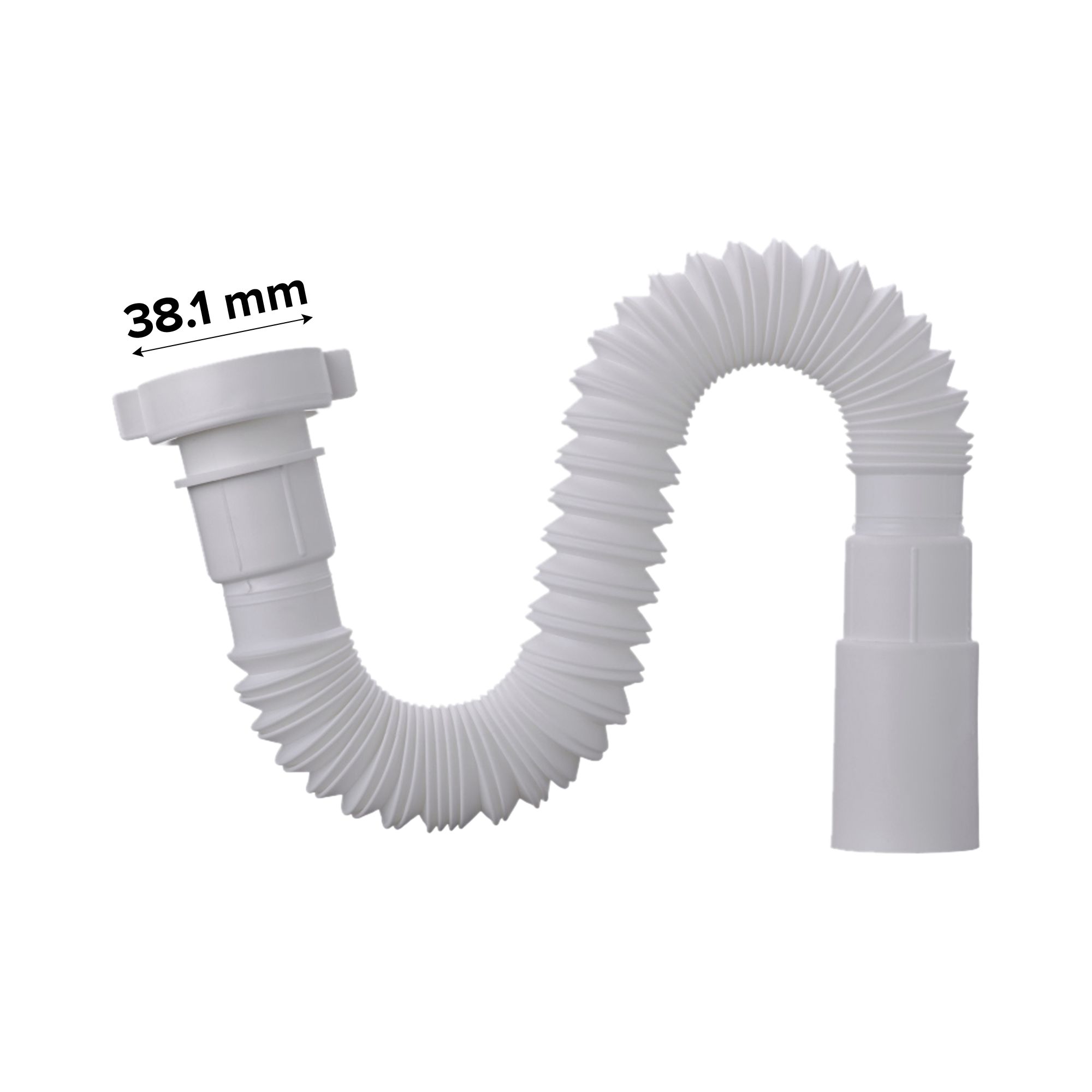 Easi Plumb Standard Round Sink & basin Trap Without adjustable height White (Dia)38.1mm 1½"