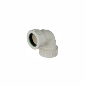 Easi Plumb Waste Pipes Compression 90° Equal Knuckle Pipe elbow (Dia)32mm 32mm