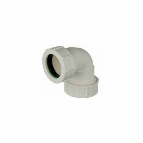 Easi Plumb Waste Pipes Compression 90° Equal Knuckle Pipe elbow (Dia)40mm 40mm