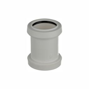 Easi Plumb White Push-fit Non-adjustable Round 180° Waste pipe Coupler (Dia)32mm
