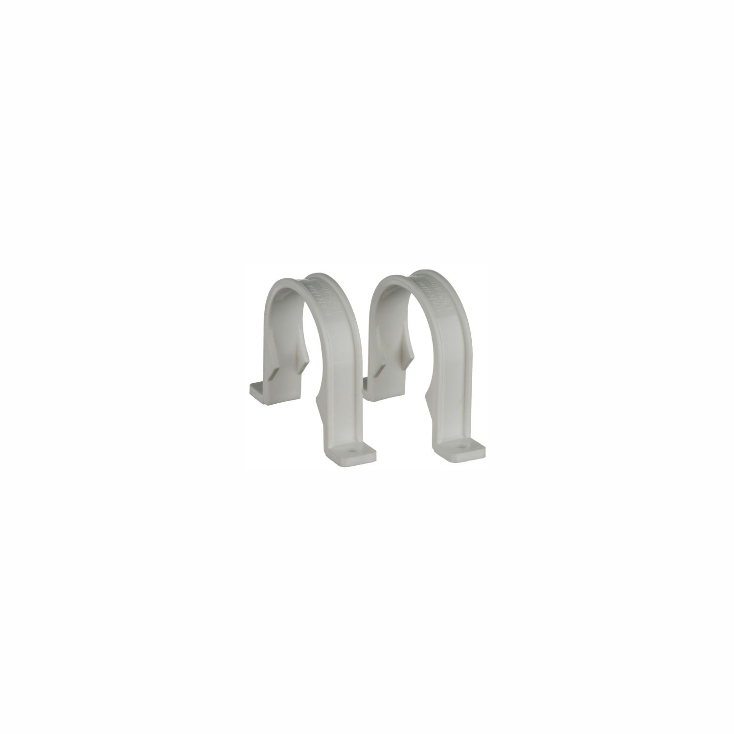 Easi Plumb White PVC Pipe clip EP32PCW (Dia)32mm, Pack of 2