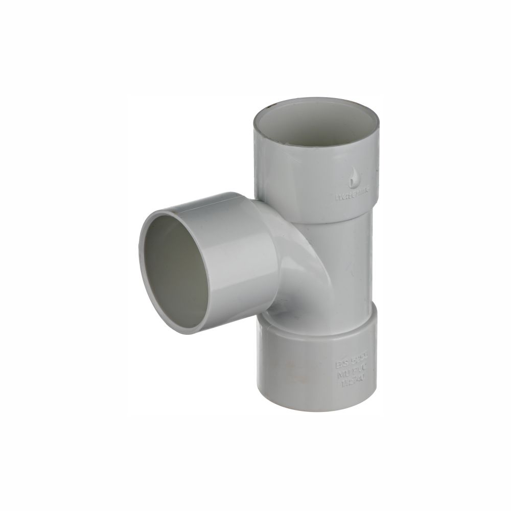 Easi Plumb White Solvent weld 90° Equal Waste pipe Tee, (Dia)32mm DIY