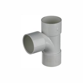 Easi Plumb White Solvent weld 90° Equal Waste pipe Tee, (Dia)40mm