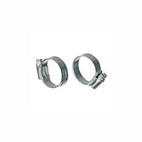 Easi Plumb Zinc-plated Steel Worm drive 70mm- 89mm Hose clip, Pack of 2