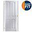 Easy fit 4 panel White Adjustable Internal Door & frame set, (H)1988mm-1996mm (W)759mm-771mm
