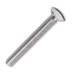 Easydrive Slotted Nickel-plated Brass Electrical Screw (Dia)3.5mm (L)25mm, Pack of 50