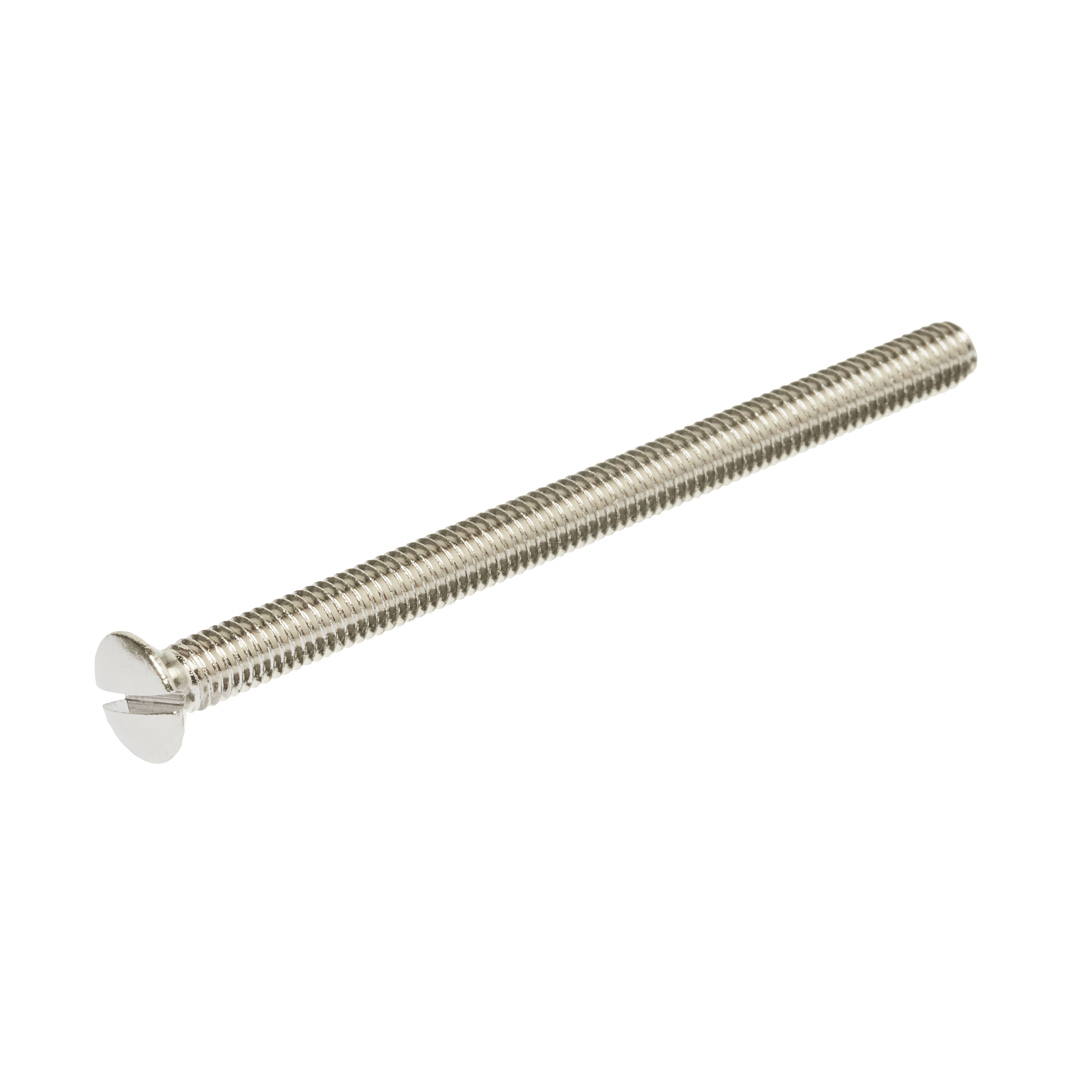 Easydrive Slotted Nickel-plated Brass Electrical Screw (Dia)3.5mm (L)50mm, Pack of 50