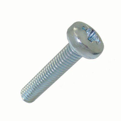Easyfix M6 PZ Pan head Bright zinc-plated Carbon steel Machine screw (L)30mm, Pack of 25